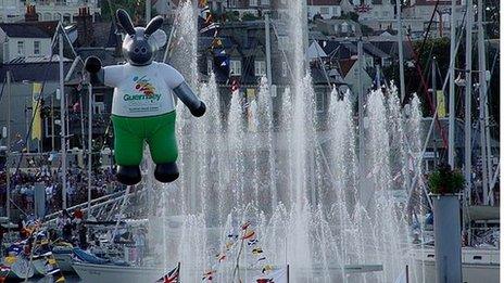 The opening ceremony of the 2003 Island Games in Guernsey