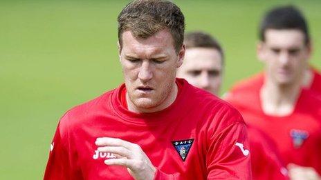 Kevin Kyle training with Dunfermline