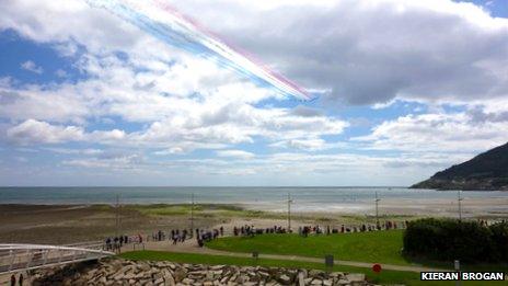 Red Arrows over Newcastle