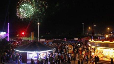 Fireworks in Weymouth mark the opening ceremony of London 2012