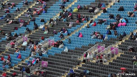 Empty seats at Greenwich Park