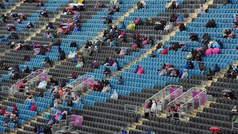 Empty seats at Greenwich Park