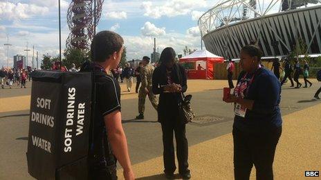 Water seller in Olympic Park