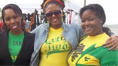 Dahlia Beckford (right) and friends Lorna Durrant (left) and Latoya Smart (middle) in Texas