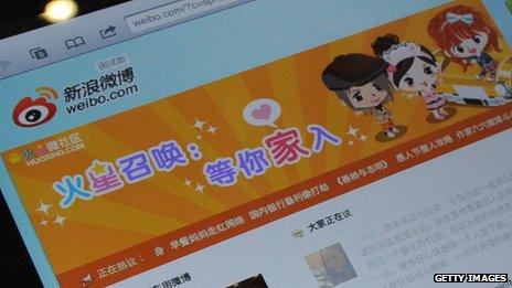 The Weibo homepage