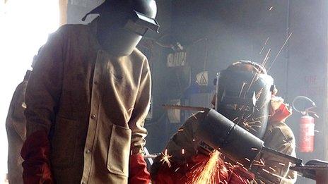 Men welding