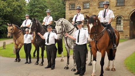 Cleveland Police horses and officers