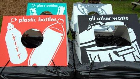 Recycling bins