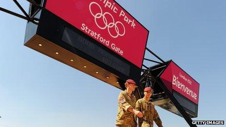 Soldiers at the Olympic park