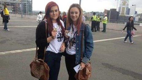 Alice and Sian at Wembley Stadium