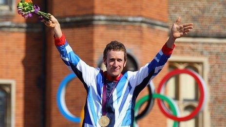 Bradley Wiggins with medal