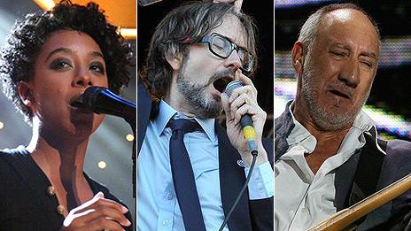 Corinne Bailey Rae, Jarvis Cocker and Pete Townshend