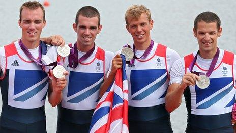 Men's lightweight four win silver