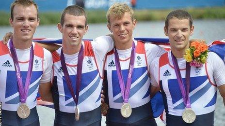 Chris Bartley (right) and the GB lightweight four