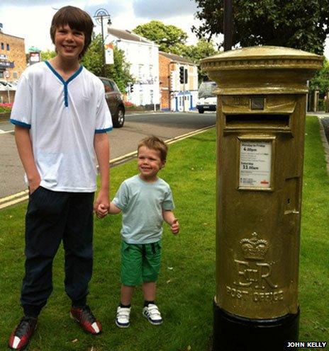 Golden postbox