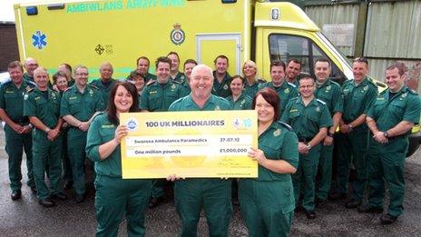 Ambulance Service Lottery winners