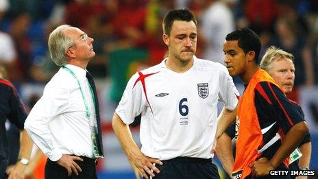 England players react after another penalty elimination