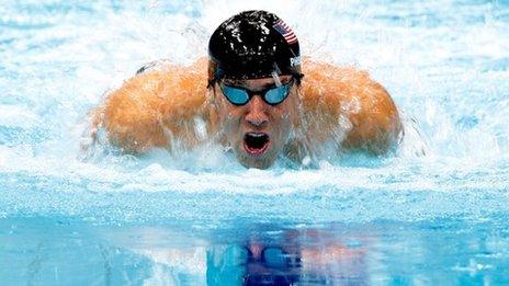 Michael Phelps charegs to Olympic glory at London 2012