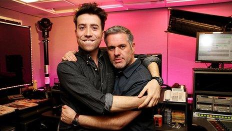 Nick Grimshaw and Chris Moyles