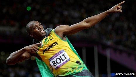 Usain Bolt pose