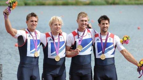 Alex Gregory, Pete Reed, Tom James and Andrew Triggs Hodge
