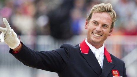 Carl Hester on his way to an Olympic dressage medal at London 2012