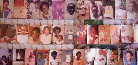 Photos of victims of the Rwandan 1994 genocide