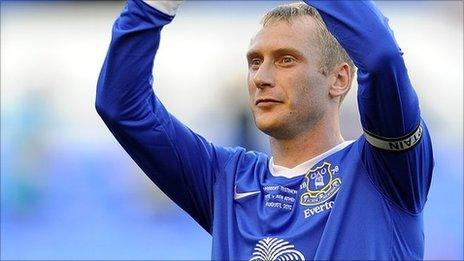 Everton full-back Tony Hibbert