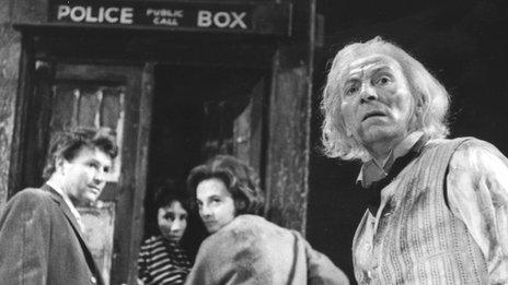 A scene from the first Doctor Who story An Unearthly Child in 1963