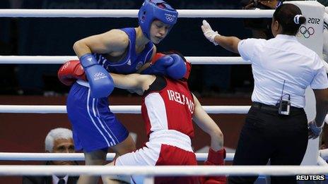 Katie Taylor fights Russia's Sofya Ochigava