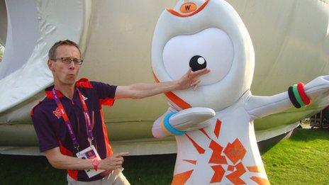 David Cornock with Wenlock