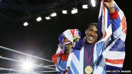 Anthony Joshua wins gold at London 2012