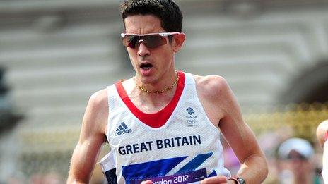 Lee Merrien racing at London 2012