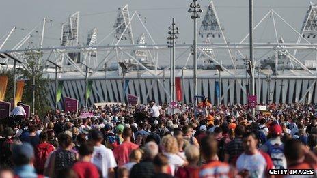 Crowds at Olympic Park