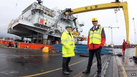 David McVeigh of Harland and Wolff (left), and Matthew Knight of Siemens