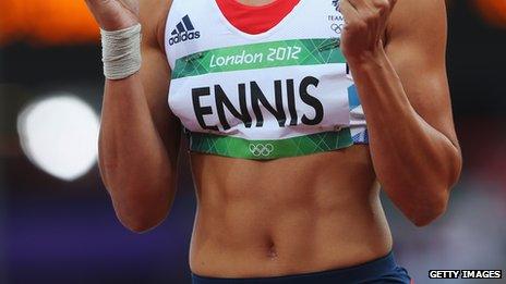 Jessica Ennis's six-pack