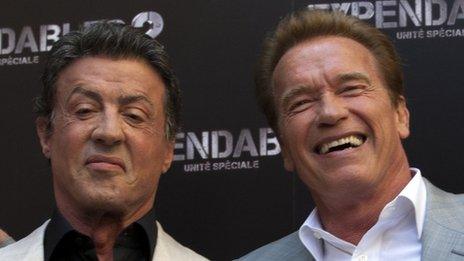 Sylvester Stallone and Arnold Schwarzenegger