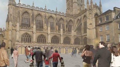 Artist's impression of Bath Abbey