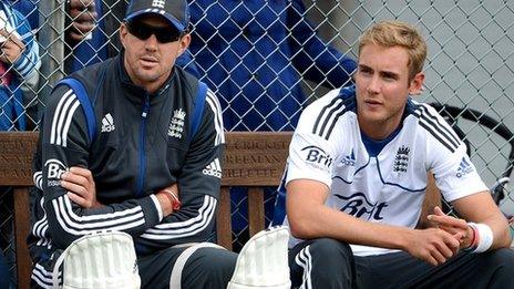 Kevin Pietersen and Stuart Broad