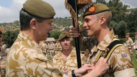 Brigadier Mike Griffiths and his son Captain Andrew Griffiths