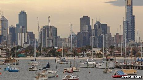 Boats float in St Kilda Harbour on August 14, 2012 in Melbourne, Australia.