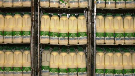 Milk in supermarket - generic