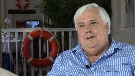 Australian businessman Clive Palmer