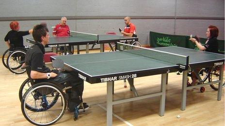 Performance academy table tennis players are put through their paces