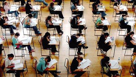 Pupils sit exams