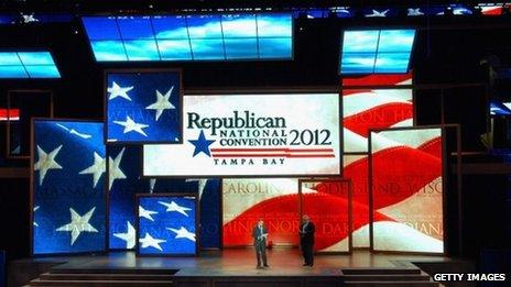 The venue for the Republican National Convention in Tampa, Florida, on 20 August 2012