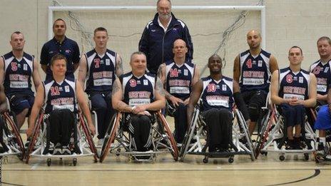 The GB men's wheelchair basketball team