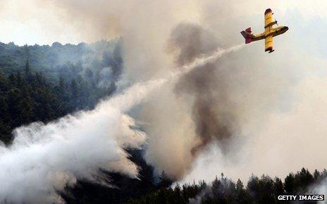 Wild fires in Greece