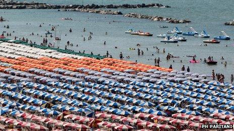 Beach on the Riviera Romagnola