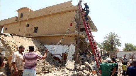 Aftermath of an Al Qaeda attack in Iraq